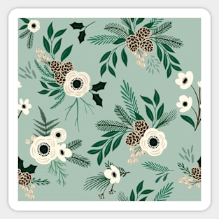 Winter Floral - Jade Sticker